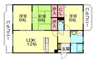 グランデージ空港南の物件間取画像